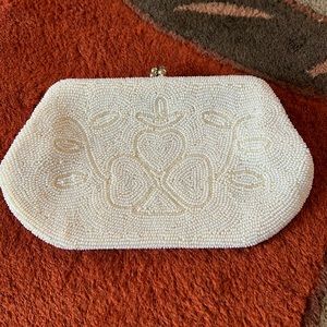 Ivory beaded bag